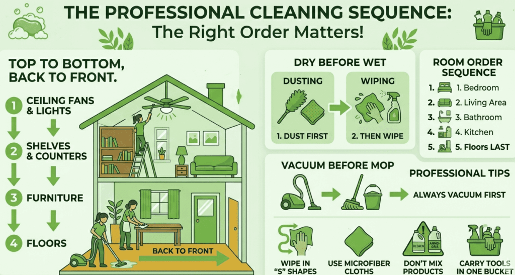 Right Sequence of Cleaning