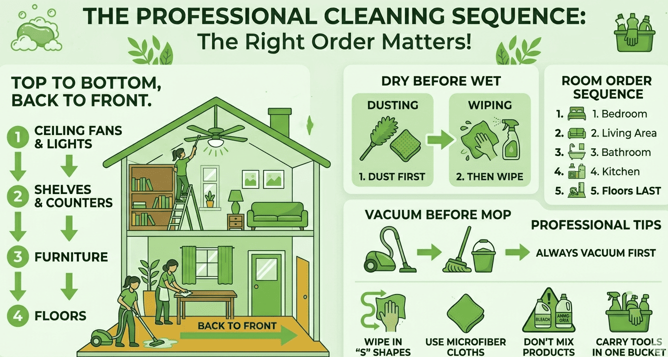 Right Sequence of Cleaning